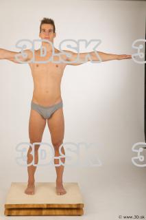 Whole body athelete modeling t pose of Timothy 0001